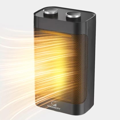 1500W Electric Portable Heater with Thermostat, Overheat Protection, ETL Listed, Ideal for Office, Room, Bedroom, Indoor Use"