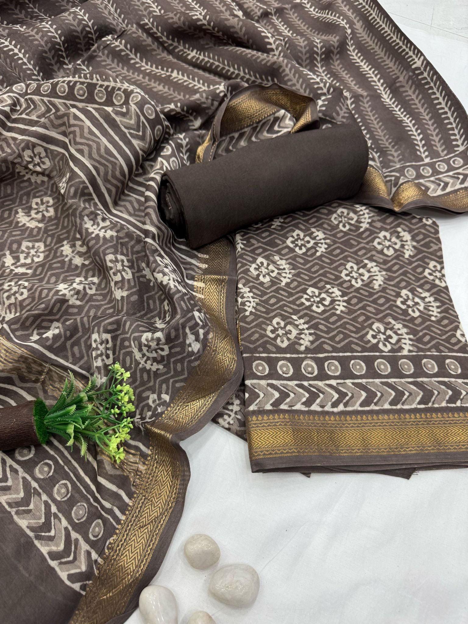 Maheshwari Silk Suit Set