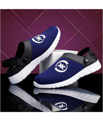 YUVRATO BAXI Blue Mesh/Textile Sandals