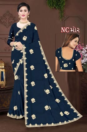 NC MOR Woven Design Sarees