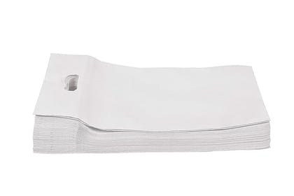 Non Woven  D Cut Shipping & Carry Bags , Size 14''X18'' , Colour - White , 1 kg. ( 80 GSM ) - FREE DELIEVERY