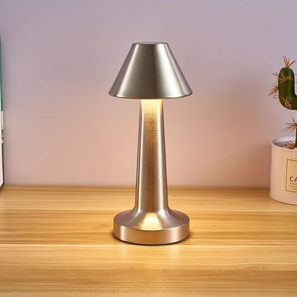 Rechargeable LED table lamp-Silver
