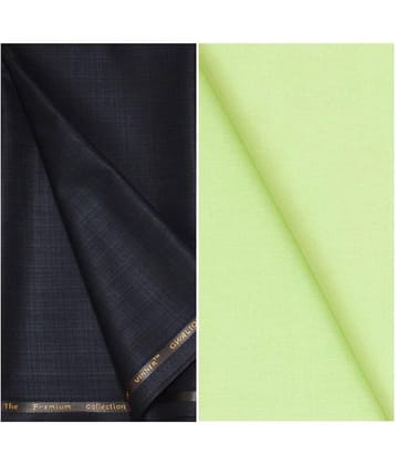 KUNDAN SULZ GWALIOR Multi Linen Unstitched Shirts & Trousers Pack of 1 Pant and Shirt Piece for Men