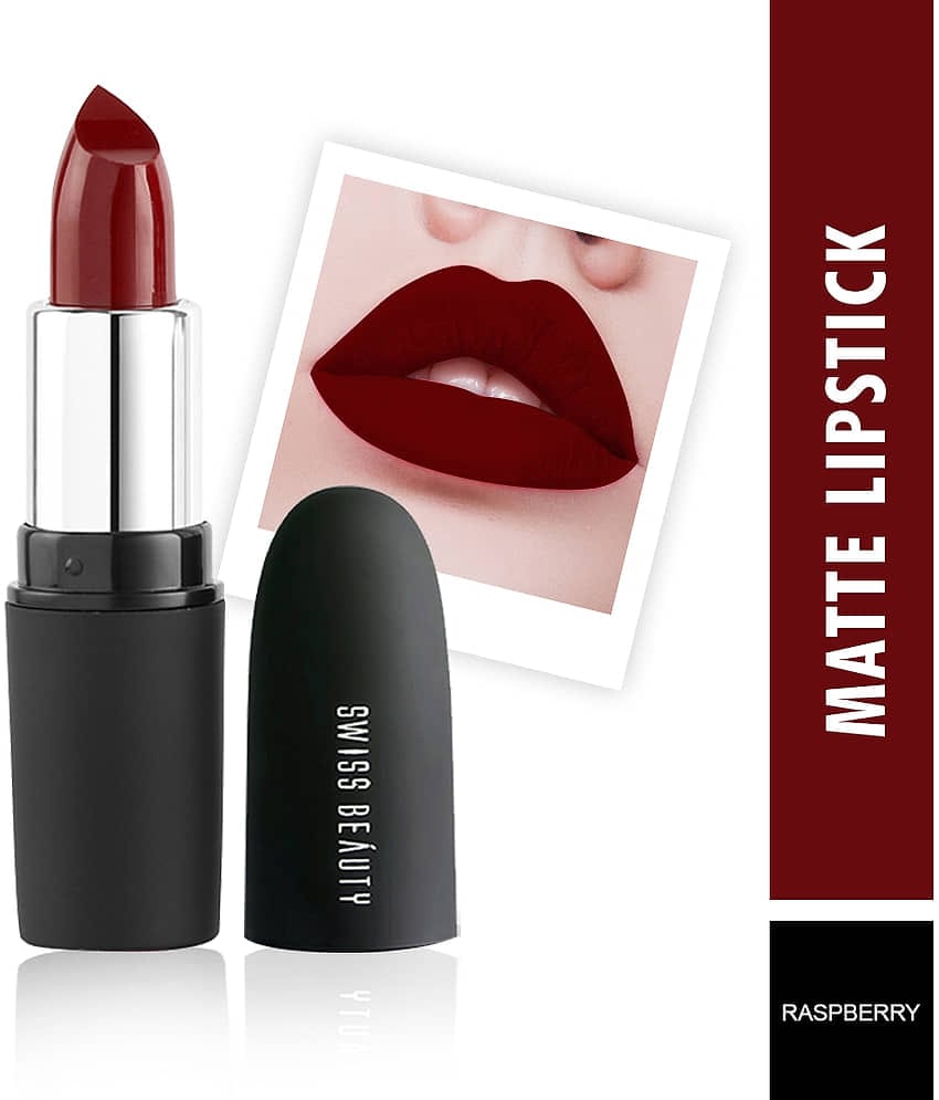 Swiss Beauty Matte Lipstick (Orange Red), 3.8gm