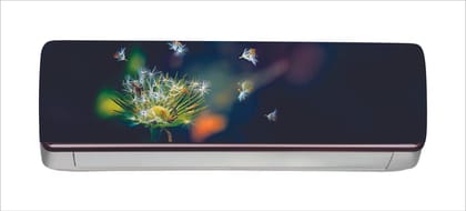 DreamKraft Decorative Beautiful White Flower AC Sticker (Multicolor PVC Vinyl, 30cm X 91cm)