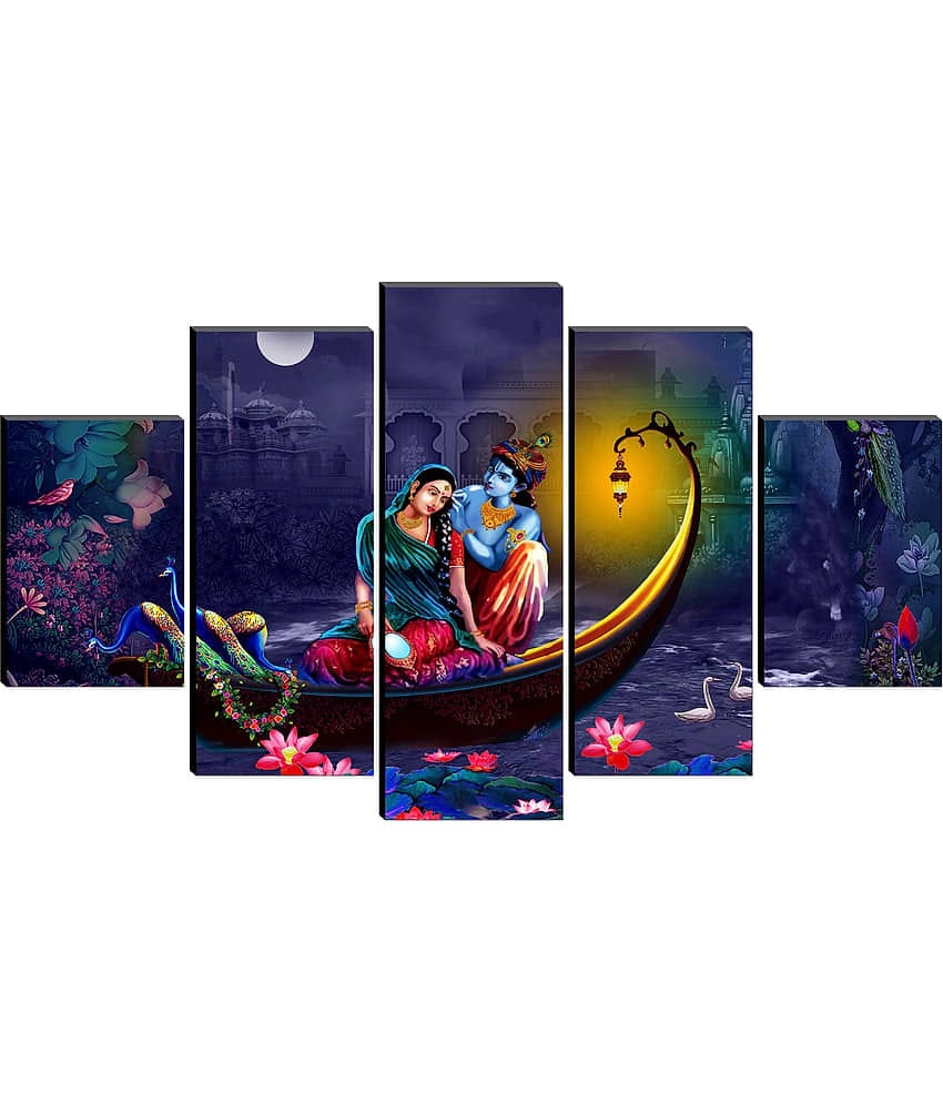Saf Radha Krishna Ji Religious Wall Hanging Framed Painting