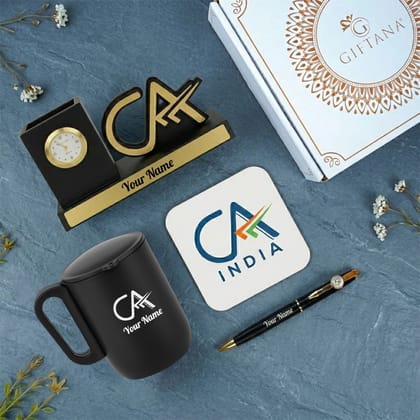 Custom 4-in-1 Engraved CA Professional Desk Gift Set