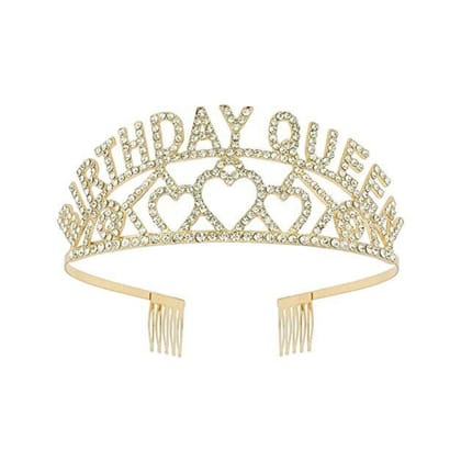 Birthday Queen Tiara with Rhinestones - 1PC