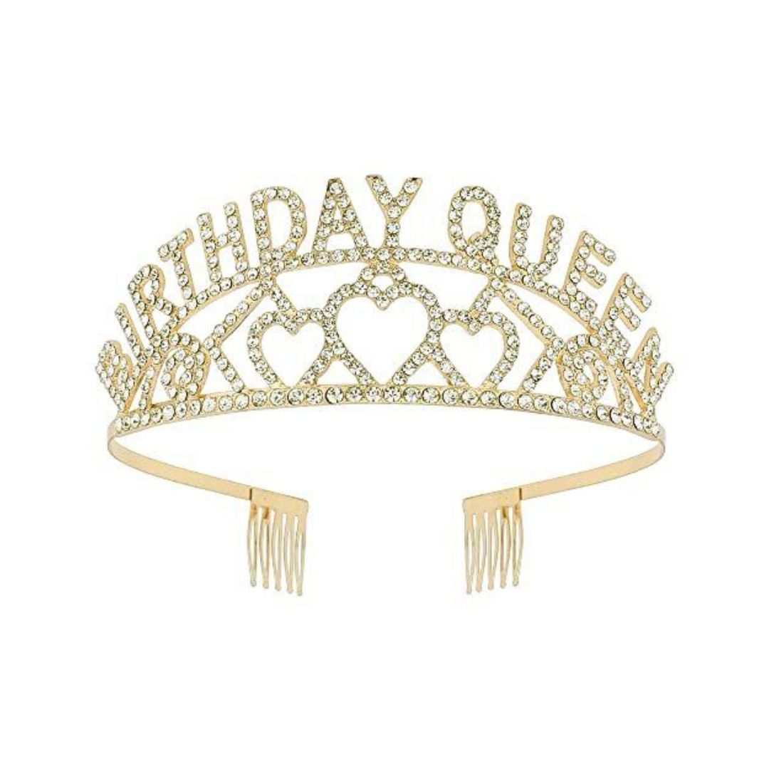 Birthday Queen Tiara with Rhinestones - 1PC