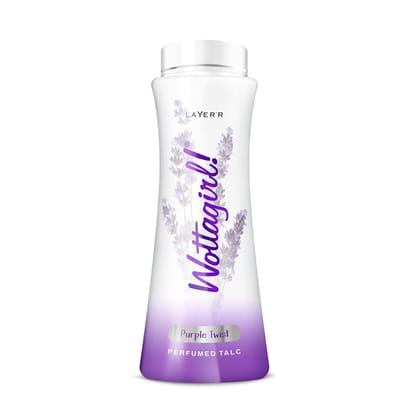 Layer'r Wottagirl Purple Twist Perfumed Talc for women | 150g (Pack of 1)