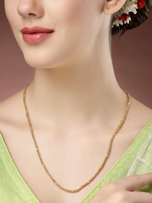 NVR Women Gold-Plated Minimal Chain-Gold