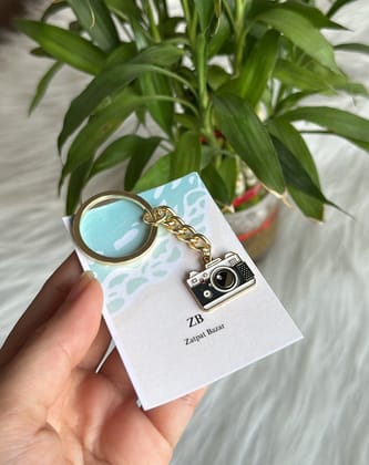Black Camera Keychain