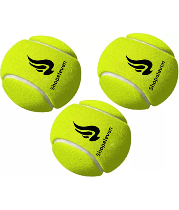 Shopeleven Green Rubber Cricket Ball ( Pack of 3 )