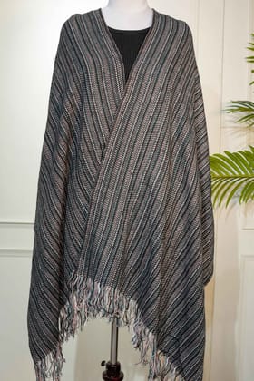 Striped Dark Grey Stole