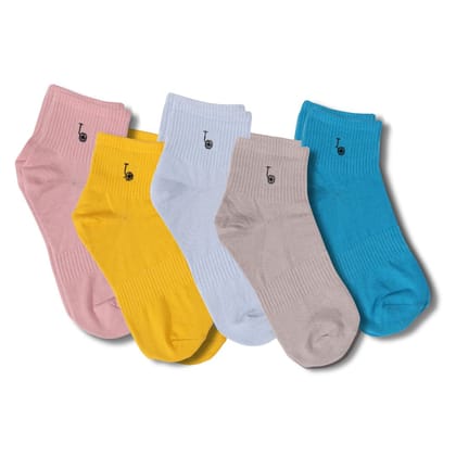 Thela Gaadi TG Basic Solid Socks (Pack of 5 Pairs)