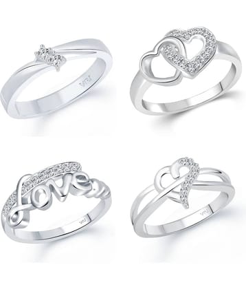 Vighnaharta Sizzling Fancy Rings Rhodium Plated For women and Girls VFJ1035-1050-1568-1588FRR10