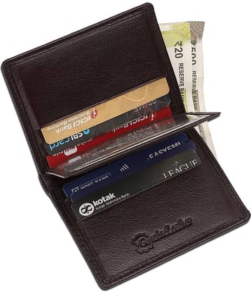 HIDEFLIX Leather Solid Men's Money Clipper With 6 Slots For Card ( Brown , Pack of 1 )