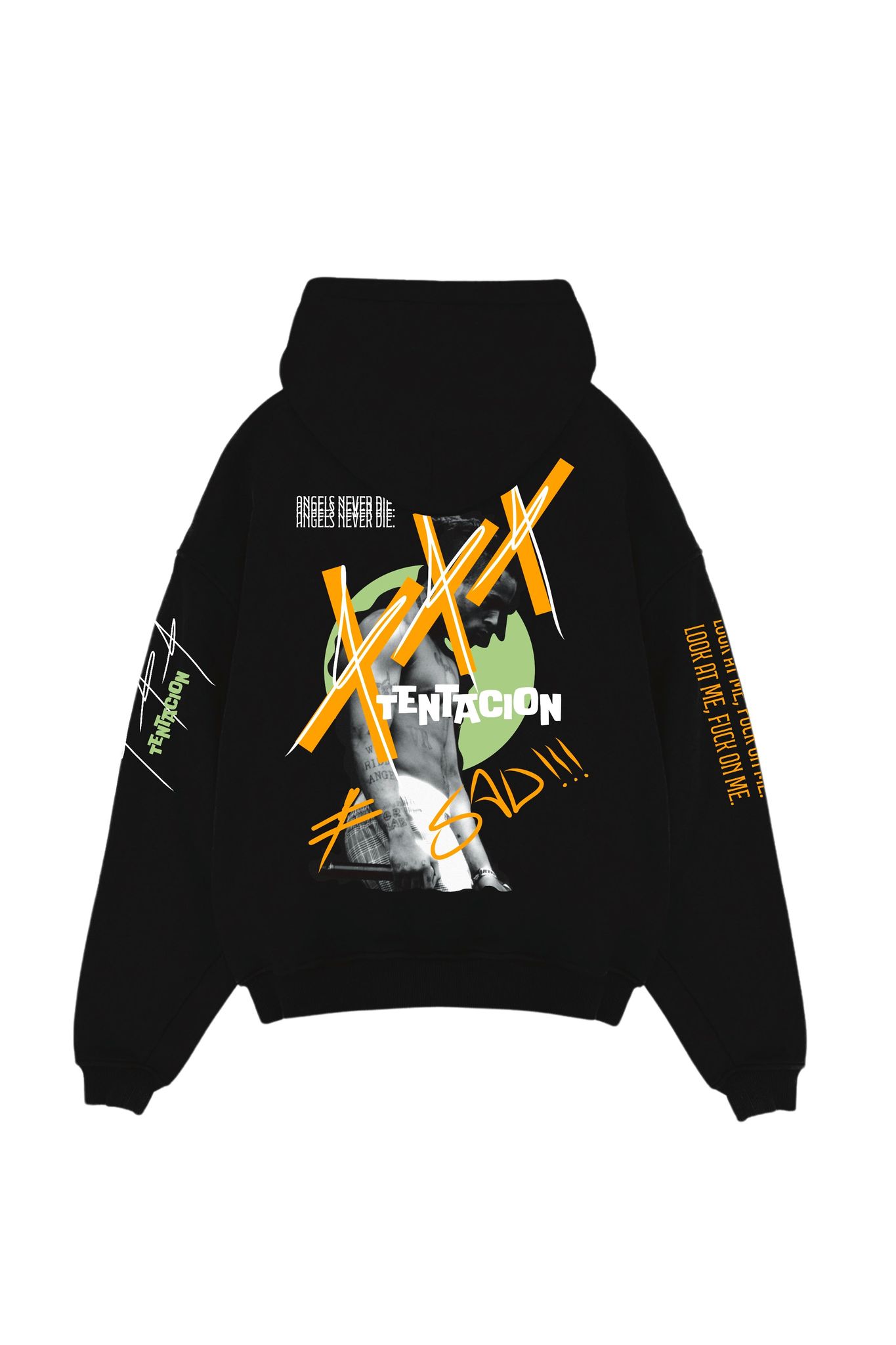 Look at me - Xxx Tentacion Designed Oversized Hoodie-S / Black