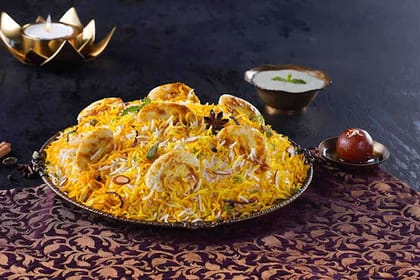 Spicy Tokhm-e-Biryani (Hyderabadi Egg Dum Biryani)