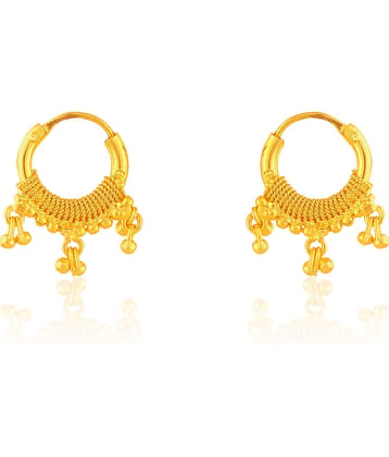 Drashti Collection Golden Bali Earrings ( Pack of 1 )
