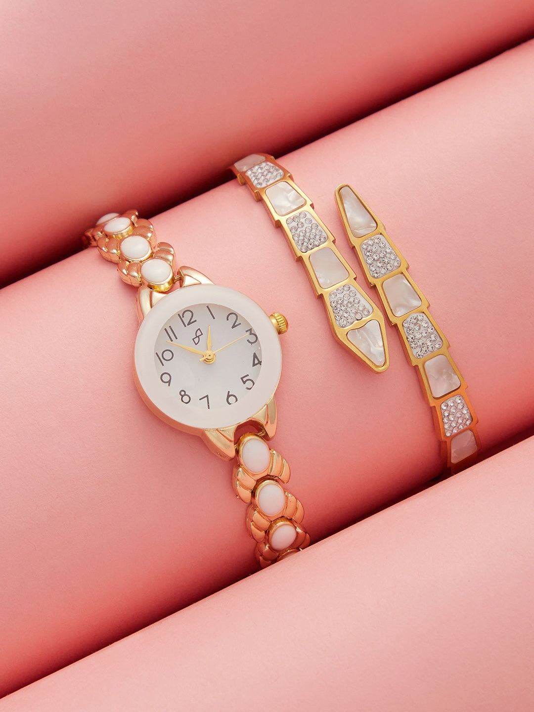 The-Enamel-Round-Watch-With-Bracelet-Combo-Watch Combos
