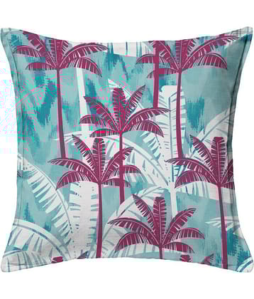 Houzzcode - Water Repellent Sky Blue Polyester Pillow Covers 40x40x3 ( Pack of 1 )