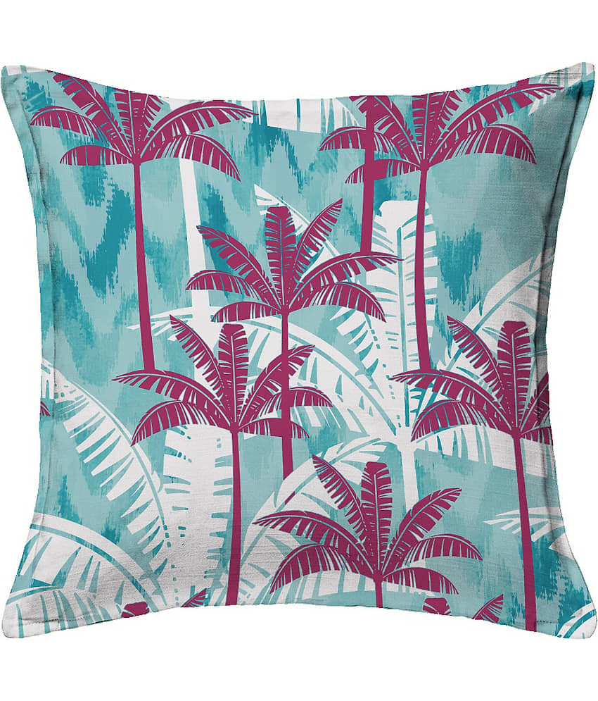 Houzzcode - Water Repellent Sky Blue Polyester Pillow Covers 40x40x3 ( Pack of 1 )