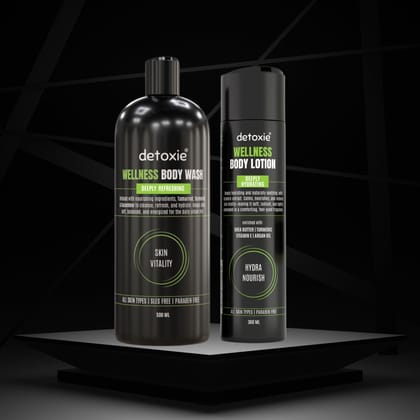 Wellness Body Wash & Body Lotion Combo - 800 ml