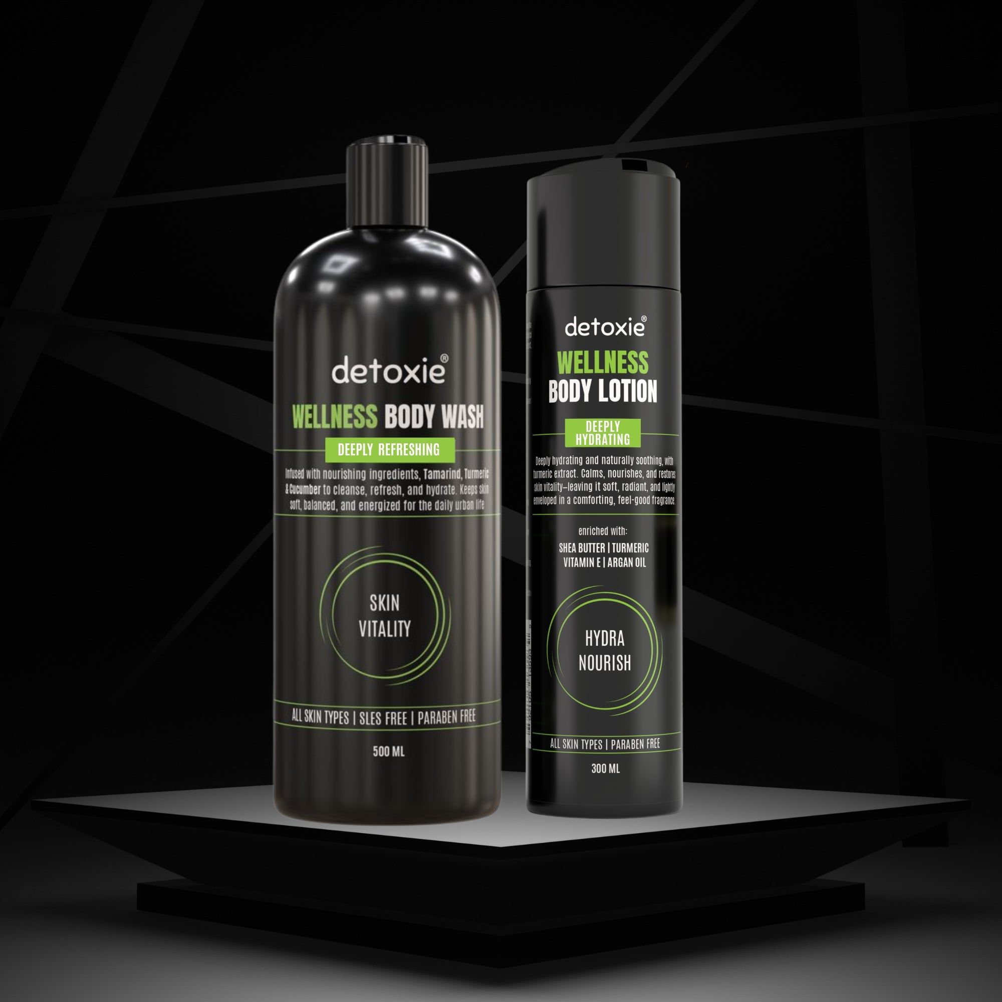 Wellness Body Wash & Body Lotion Combo - 800 ml