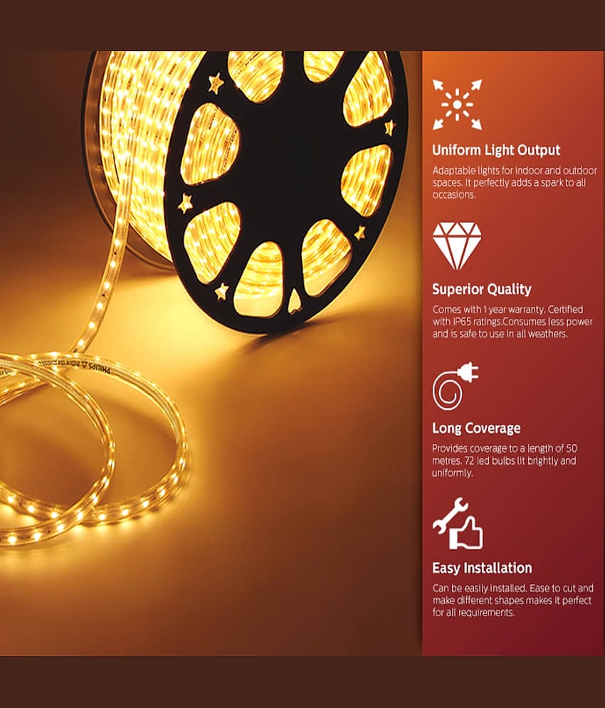 Spark World Gold 10 Mtr LED Rope Light ( Pack of 1 )