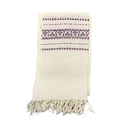 Purple Texture Print Manipuri Lengyan - Traditional Handwoven Loincloth