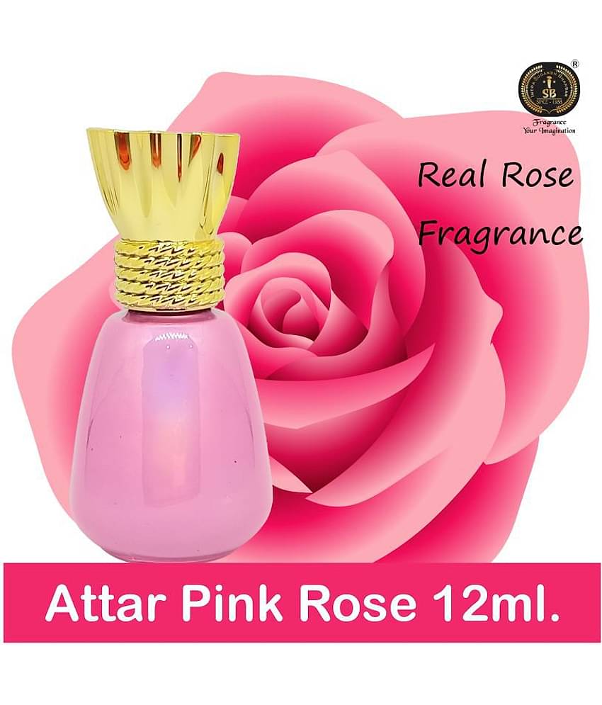 INDRA SUGANDH BHANDAR Attar For Men Religious Use Women Pink Rose Real & Original Gulab Ki Ruh Long Lasting Fragrance 12ml Rollon Fancy Pack