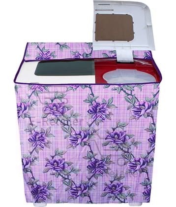 E-Retailer Single Polyester Purple Washing Machine Cover for Universal 8 kg Semi-Automatic