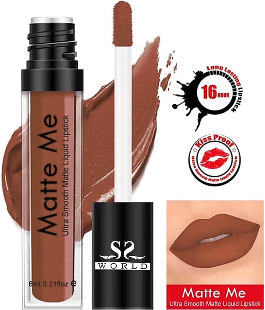 ssworld Coffee Brown Matte Lipstick 6