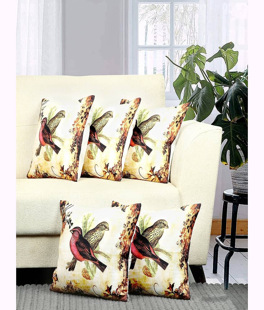BELLA TRUE  Set of 5 Cushion Covers Floral Themed