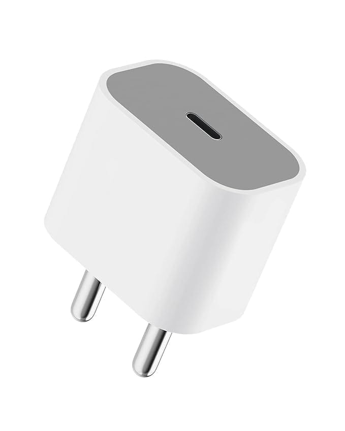 Apple All Device Supported 20W* Fast Adapter Charger Compatible with iPhone 16/16 Plus/16 Pro/16 Pro Max, 15/14/13/12/11 Series with PD 3.0 USB-C Fast Charging Adaptor (White Color)