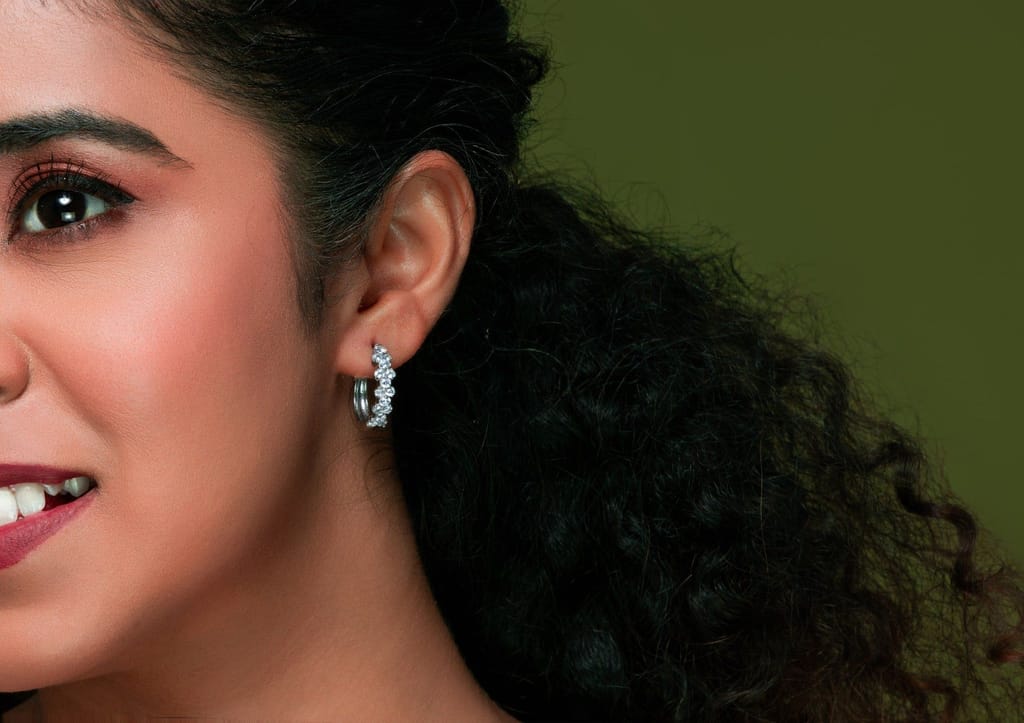 Stack of Clubs Hoop Earrings