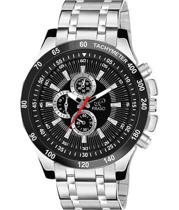 PIRASO Silver Stainless Steel Analog Men's Watch
