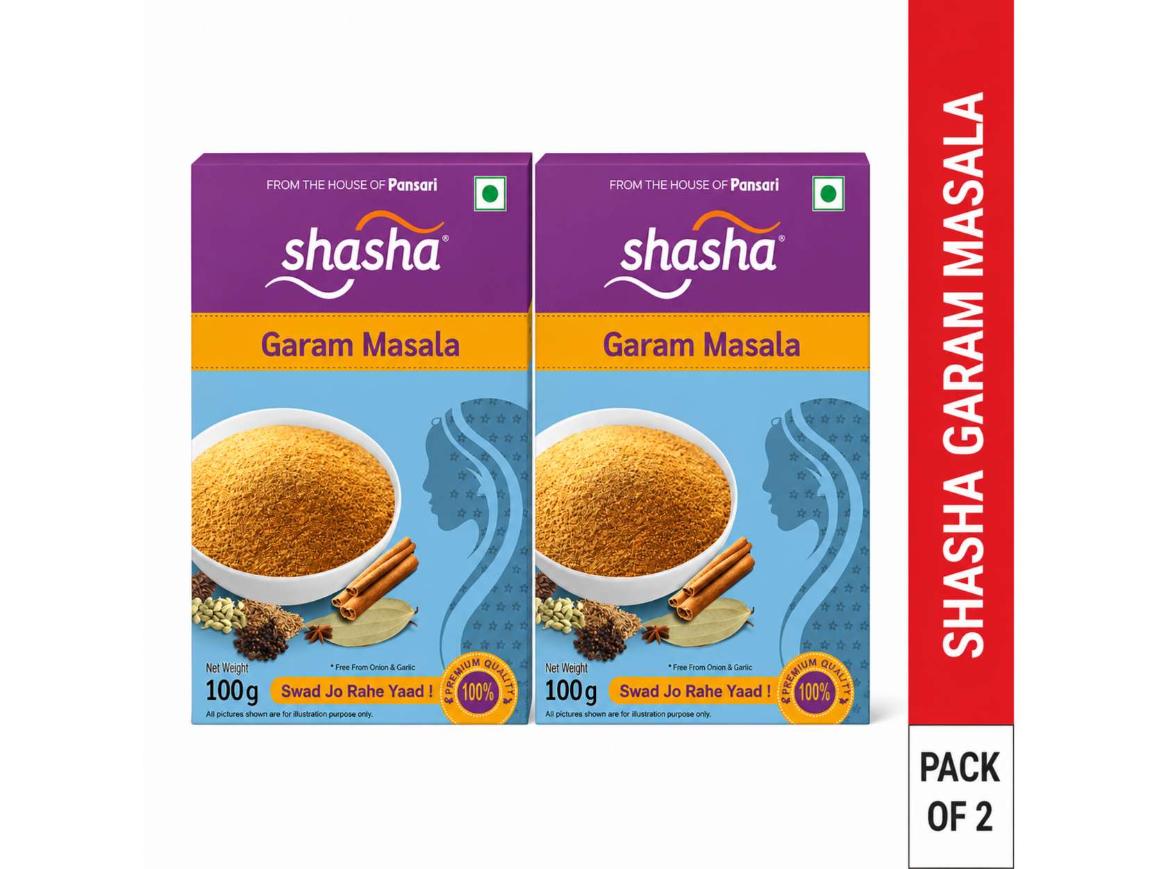 Shasha Garam Masala - 100gm (Pack of 2)