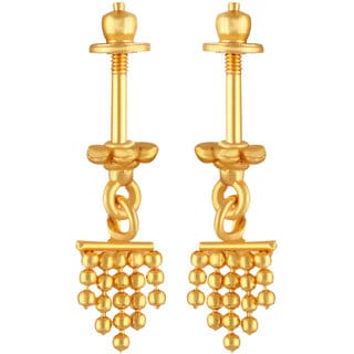 Vivastri Premium 1 Gram Gold Plated Alloy Bugadi Earrings for Women  Girls - VIVA1041BUGADI
