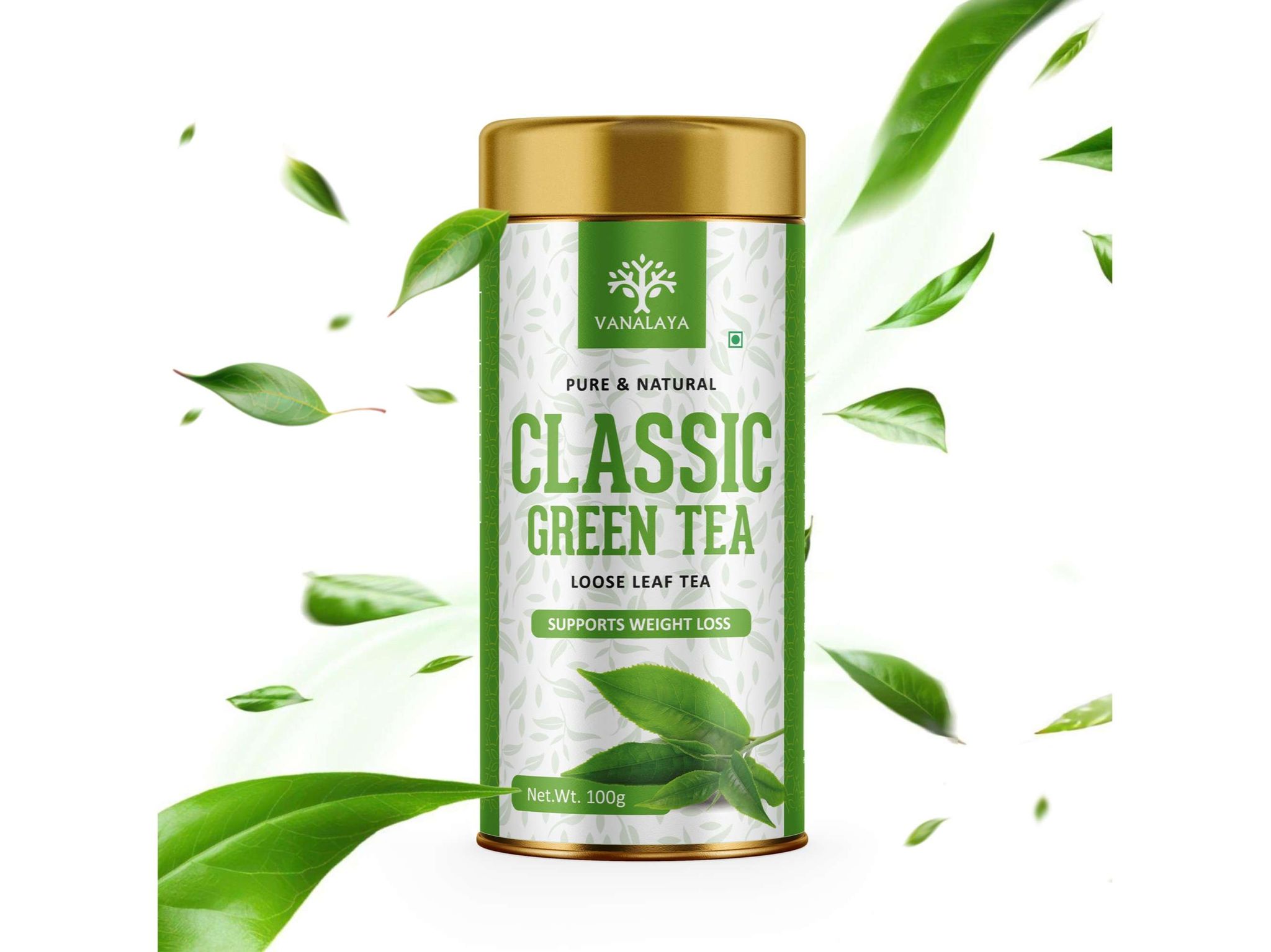 Classic Green Tea For Weight Loss Loose Leaf Green Tea 100gm