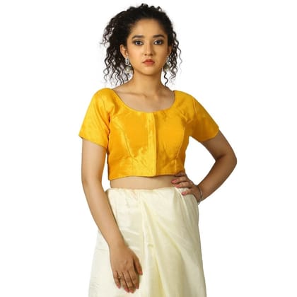 TheHangr Yellow Fantom Silk Blouse -  34