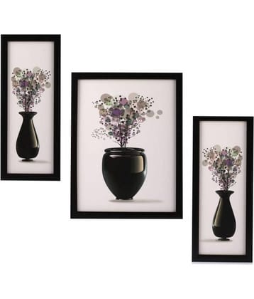 Indianara Floral Synthetic Painting With Frame