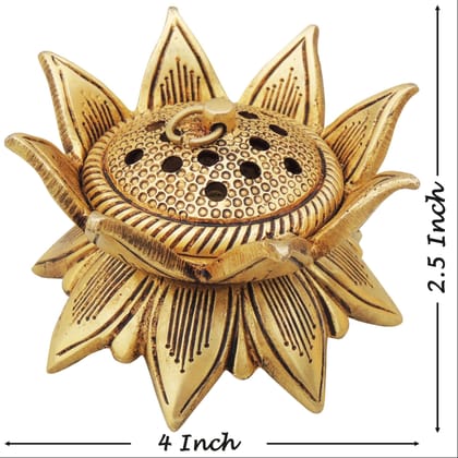 Brass Dhoop Dhaani, Luab Dan or Loban Holder Home Temple Decor, Height : 2.5 Inch (BSMAS1580 D)