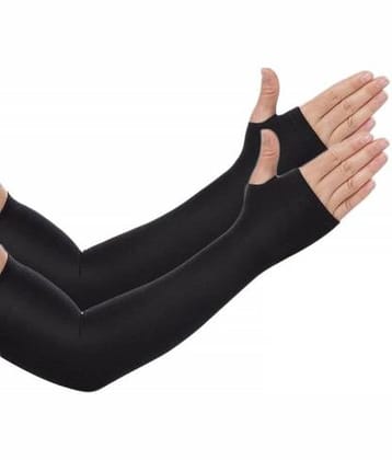 Bentag Black Solid Riding Sleeves ( Single Set )