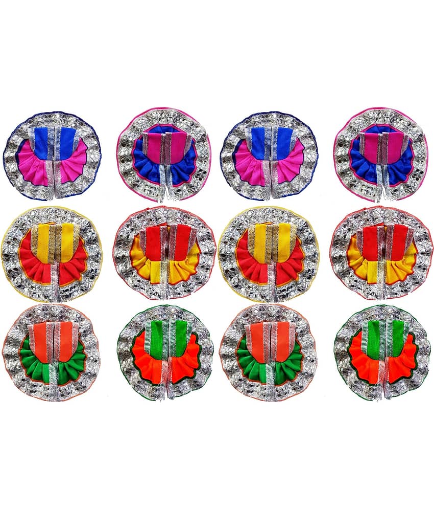 Green Spiritual Laddu Gopal Multicolor Cotton Dress ( Pack of 1 )