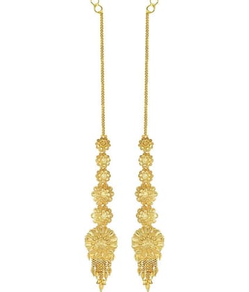 VIVASTRI Golden Jhumki Earrings ( Pack of 1 ) VIVASTRI Golden Jhumki Earrings ( Pack of 1 )