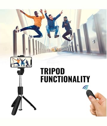 HUG PUPPY Bluetooth Selfie Stick ( Black )