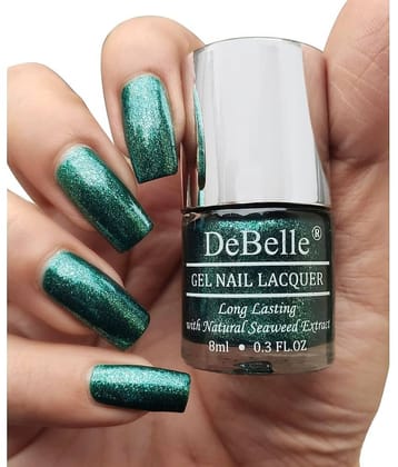 DeBelle Cosmic Emerald Glitter Nail Polish 8 ( Pack of 1 )