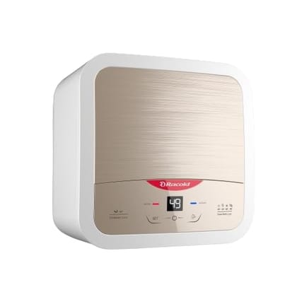 Racold Omnis Dg 10L Vertical 5 Star Storage Wall Water Heater (Geyser) Sandstorm Gold|Digital Display|Touch Control|Auto Diagnosis|Suitable For High Rise Buildings|Free Standard Installation & Pipes Racold Omnis Dg 10L Vertical 5 Star Storage Wall Water 